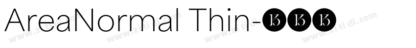 AreaNormal Thin字体转换